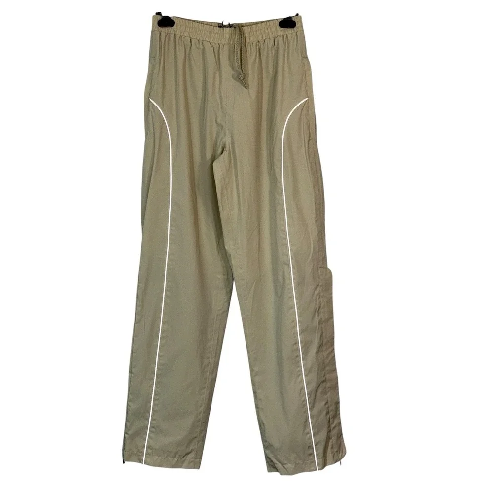 BMW Mesh Lined Weather Riding Pants Unisex Sz S Beige Layered Ankle Zip Pockets